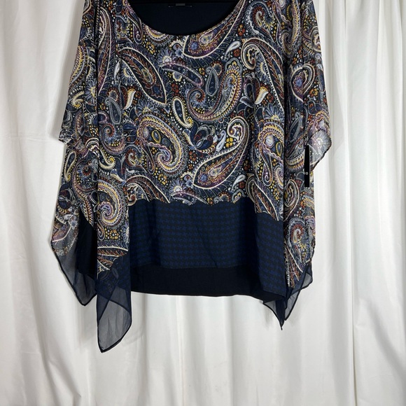 I.N. Studio Women's Paisley Sleeveless Blouse Size 2X - Picture 16 of 16
